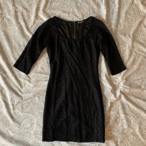 Bebop Black Floral Lace Overlay Mini